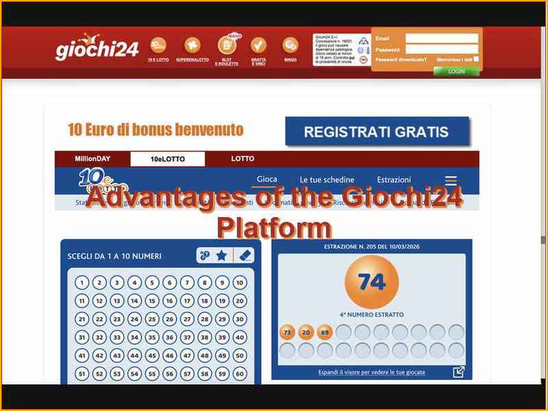 Principaux avantages et conditions d'utilisation de Giochi24