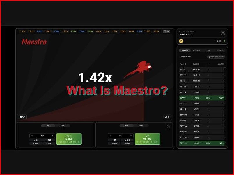 Описание и суть crash-игры Maestro