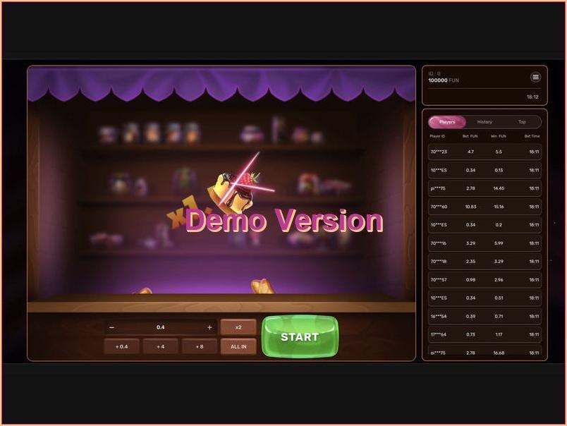 Modo de treino com créditos virtuais
