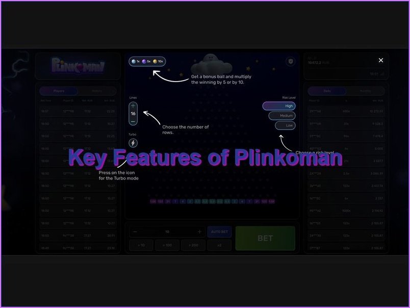 Plinkoman Features and Key Metrics
