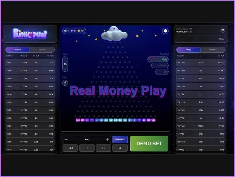 Switching to real money and collecting winnings