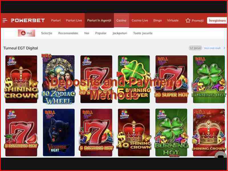 Платёжные методы и лимиты депозитов в PowerBet
