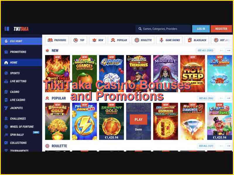 Types de bonus et conditions des promotions TikiTaka