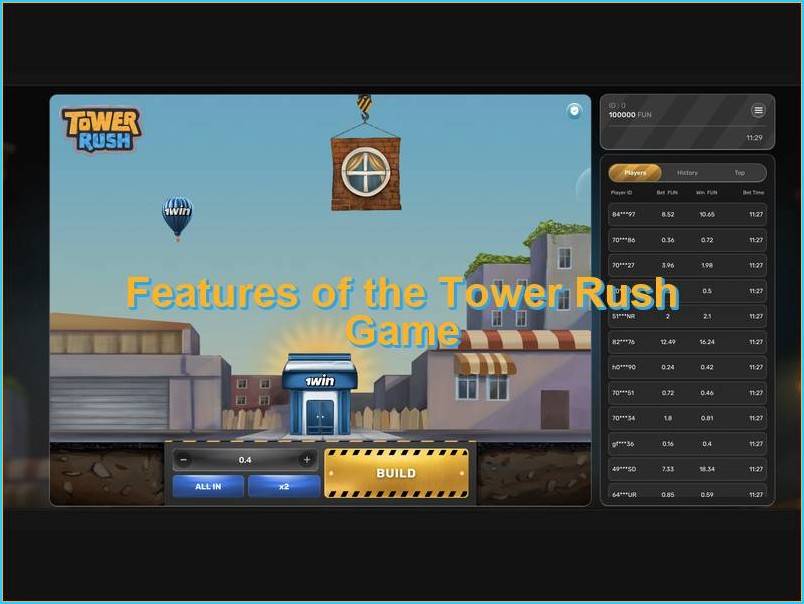 Características únicas y posibilidades de juego de Tower Rush