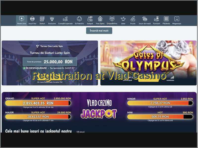 Processus d'inscription et de création de profil sur Vlad Casino