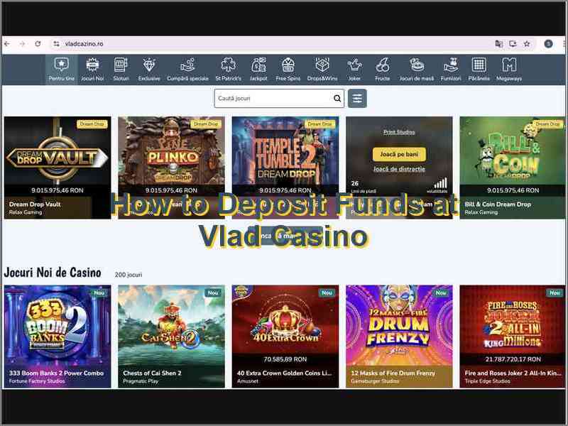 Instructions pour effectuer un dépôt sur Vlad Casino